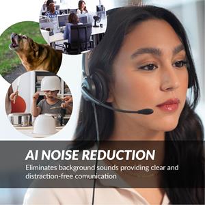 AC-304 Headset with Noise Reduction from Cyber Acoustics