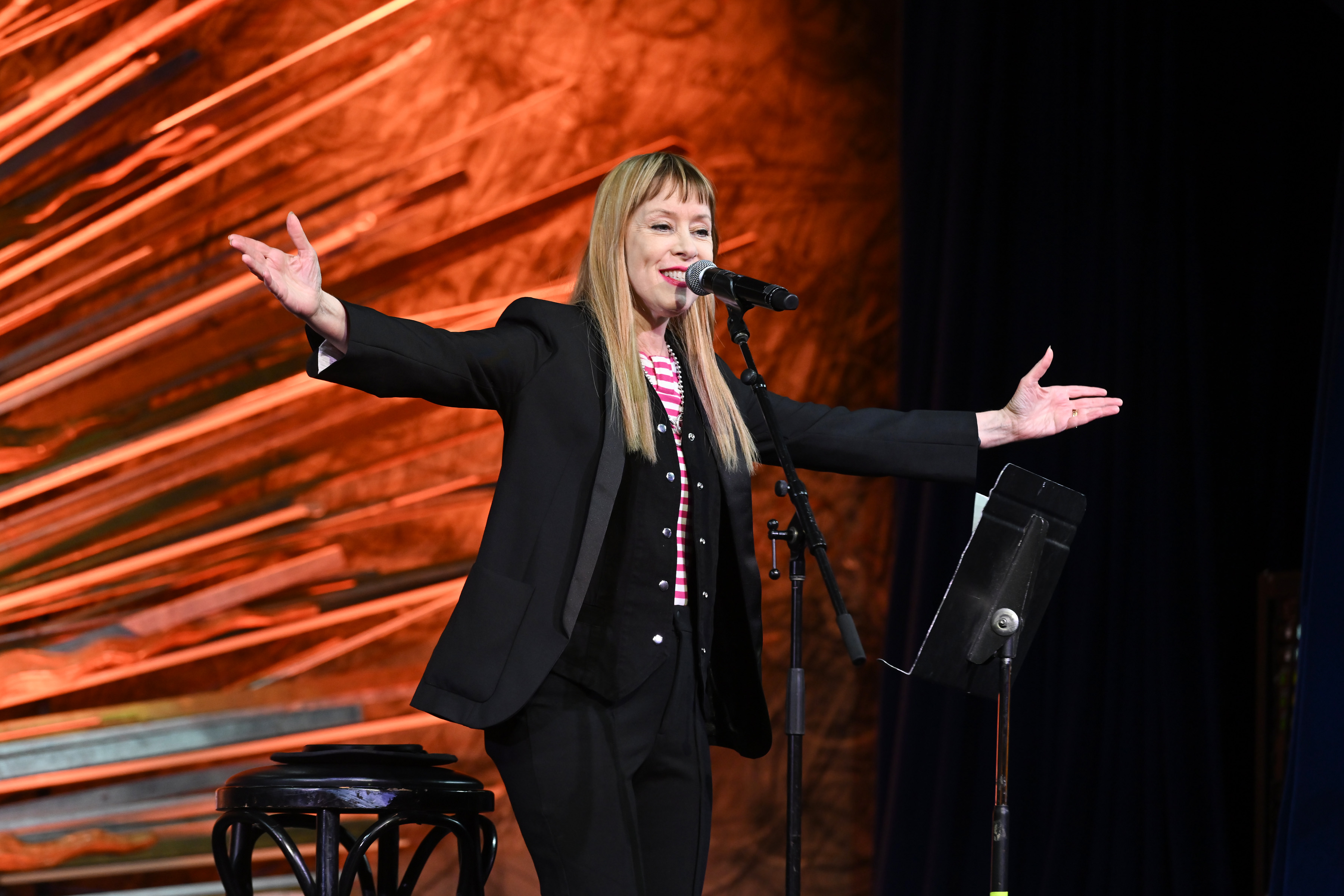 Suzanne Vega performs at Musicians On Call's Hope for the Holidays concert for caregivers at Sony Hall in NYC