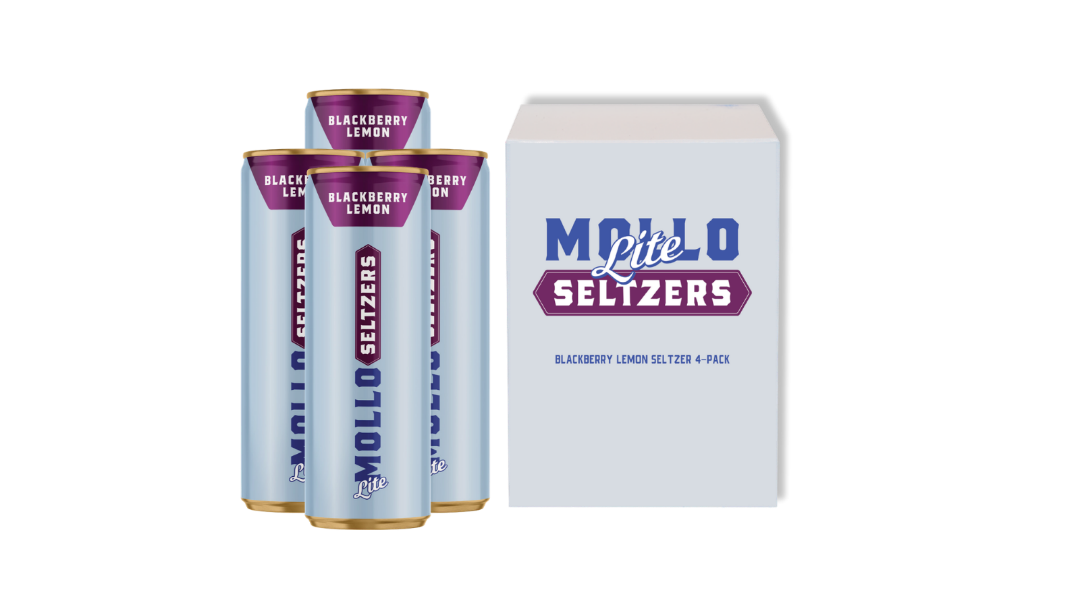 Mollo Lite Blackberry Lemon Seltzer Packaging