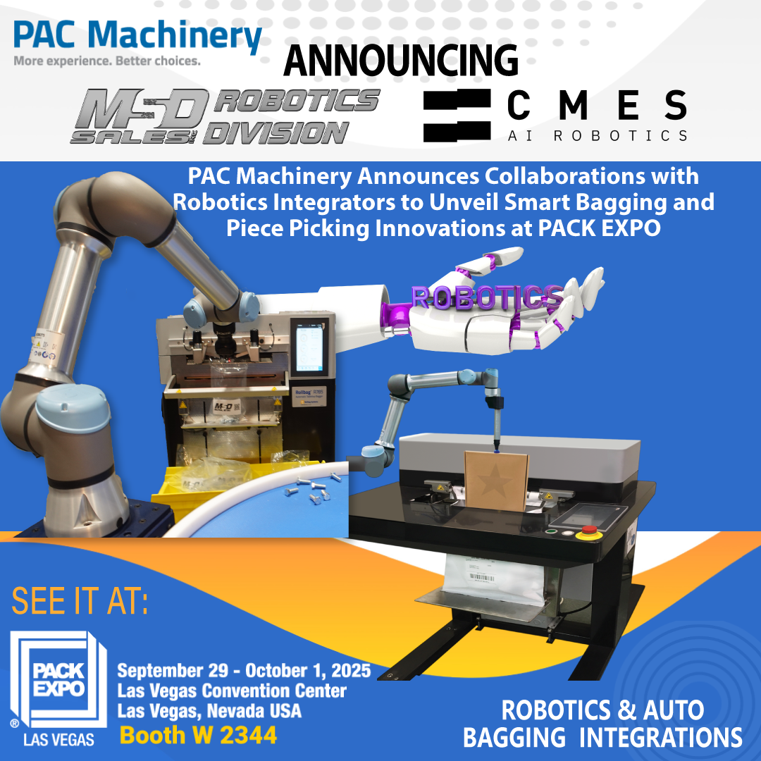Smart Bagging + Collaborative Robotics on Display from PAC Machinery and Partners