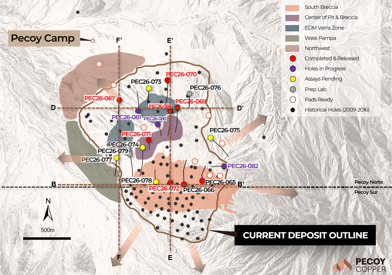 Figure 1 - Plan view of the Pecoy Project 