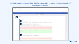 See Microsoft Teams conversations in threaded context for better understanding and more efficient early case assessment.