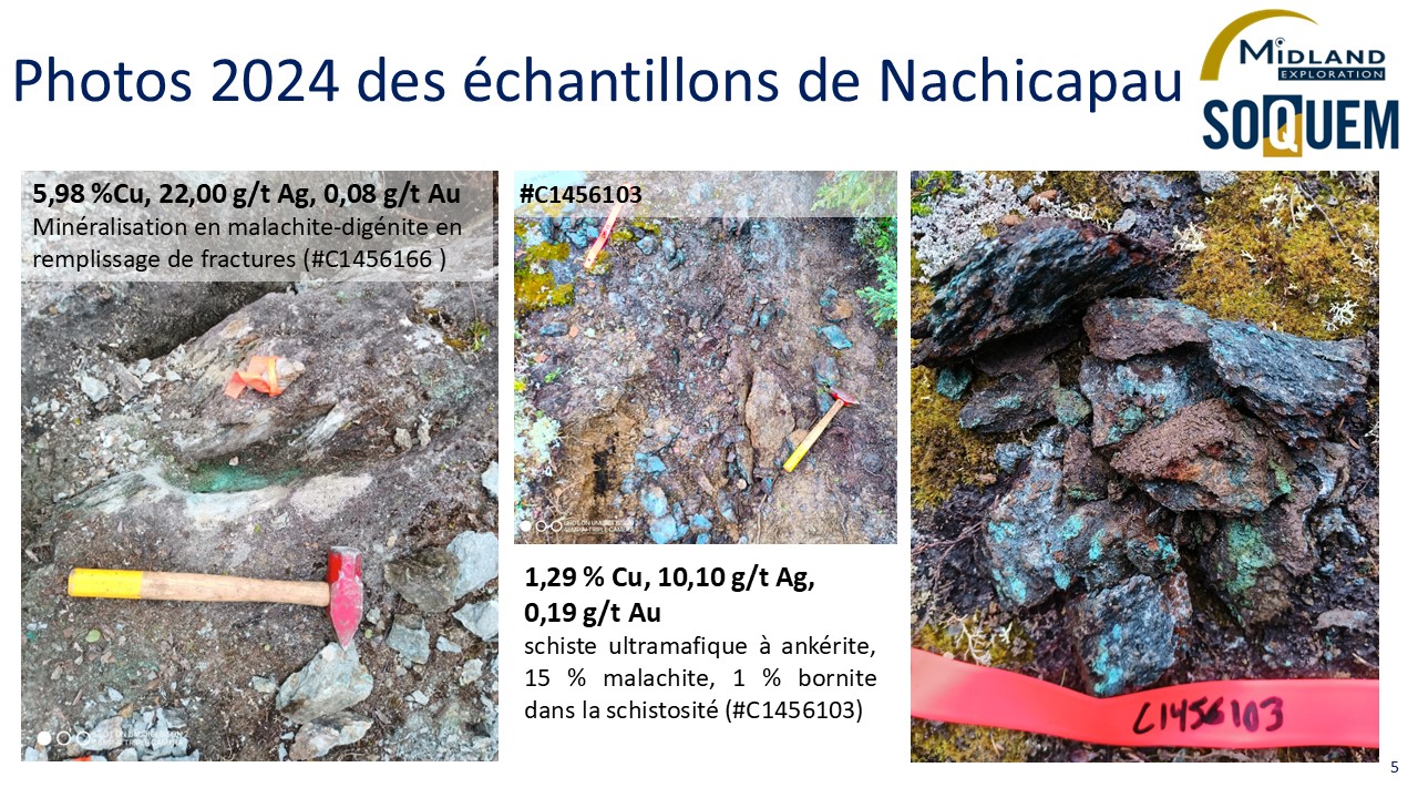Figure 5 Photos 2024 des échantillons de Nachicapau
