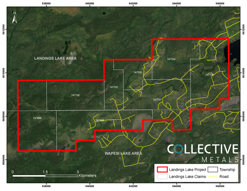 Collective Metals Landings Lake Claim Map
