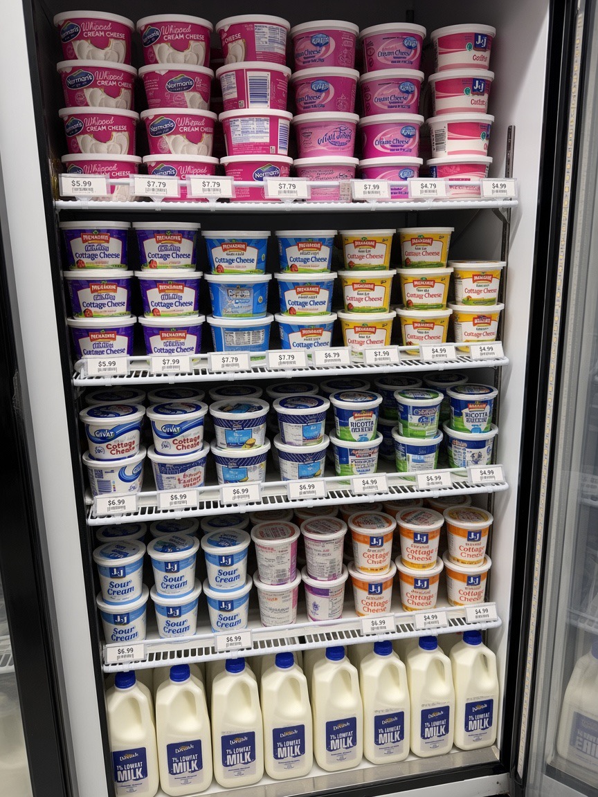 Kosher dairy products at a Miami supermarket serving Miami and surrounding areas including North Miami Beach, Aventura, Hollywood and Hallandale Beach