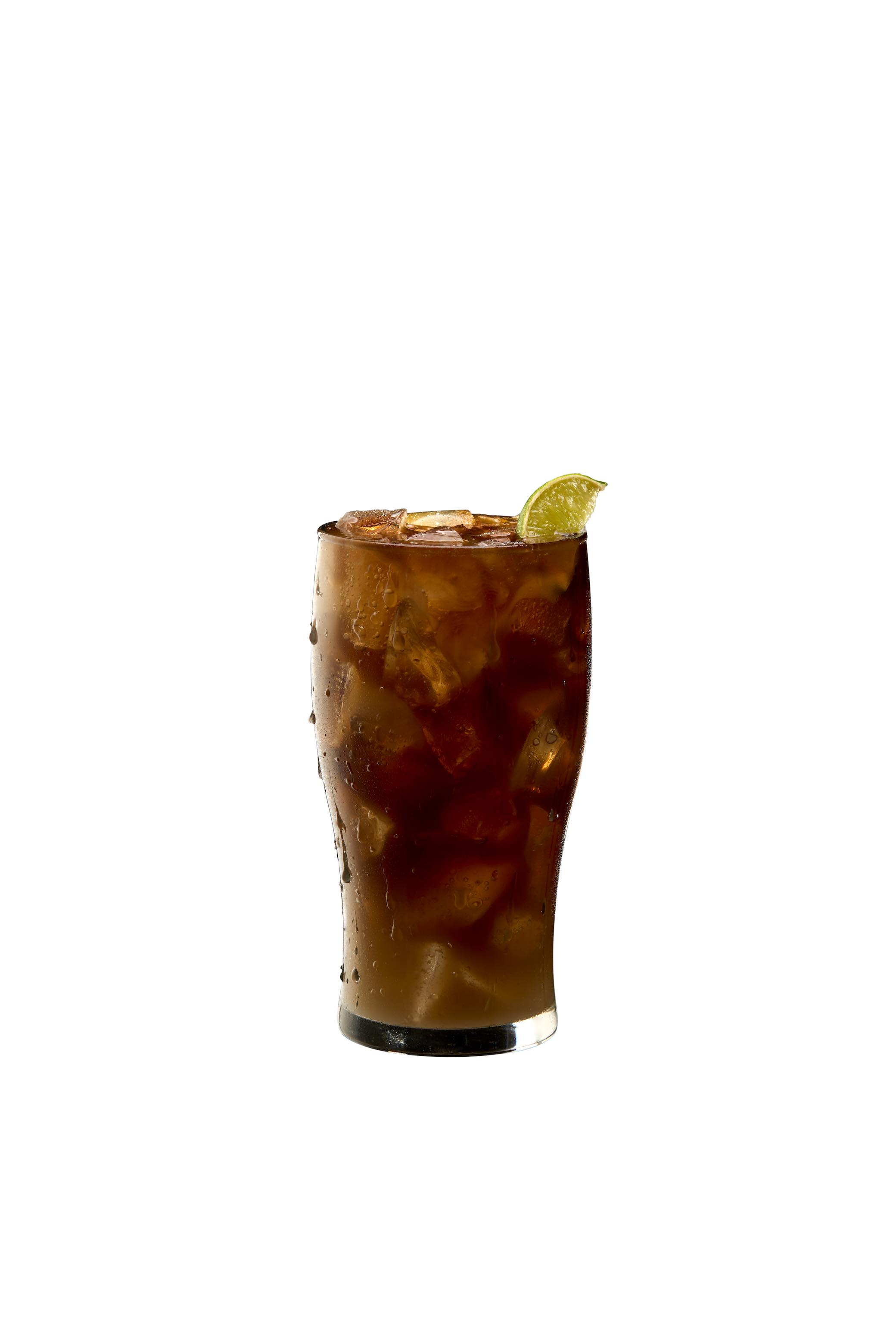 Diet Coke, lime juice and coconut syrup