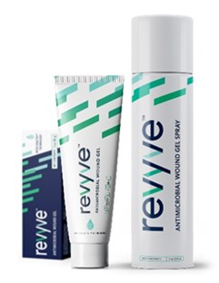 US FDA 510(k) cleared revyve Antimicrobial Wound Gel and revyve Antimicrobial Wound Gel Spray