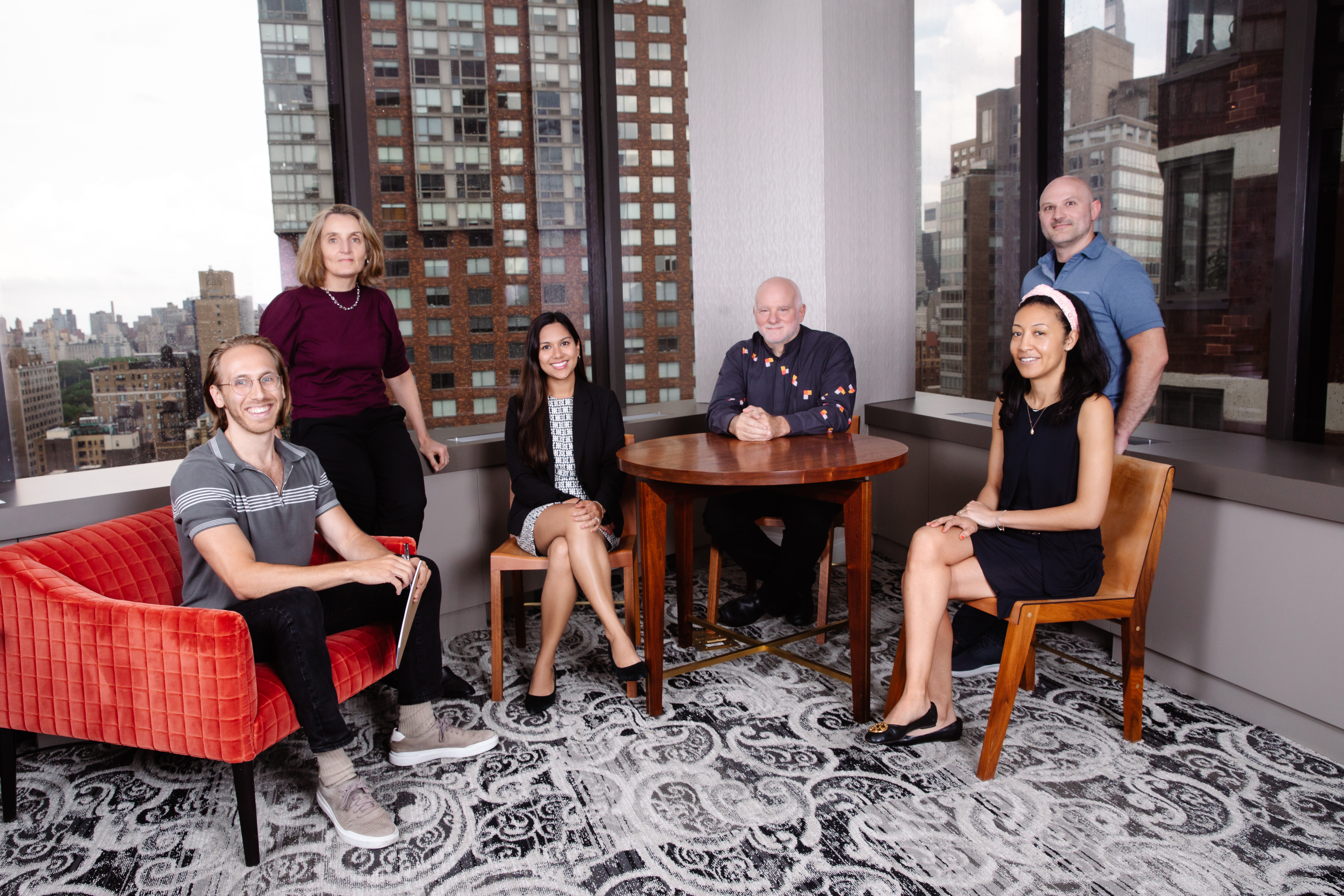 From left to right, Partner Ben Wolken, Principal Laura di Bonaventura, Principal Kavita Patel, Chairman and Partner Michael Sonnenfeldt, Principal Tani Brown and Partner Logan Grizzel.