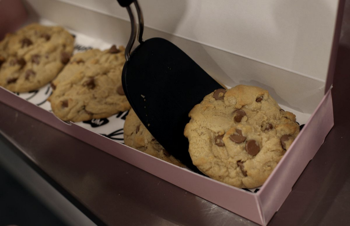 An order of cookies is prepared for a customer at Crumbl in Lehi on Friday, December 21, 2018.