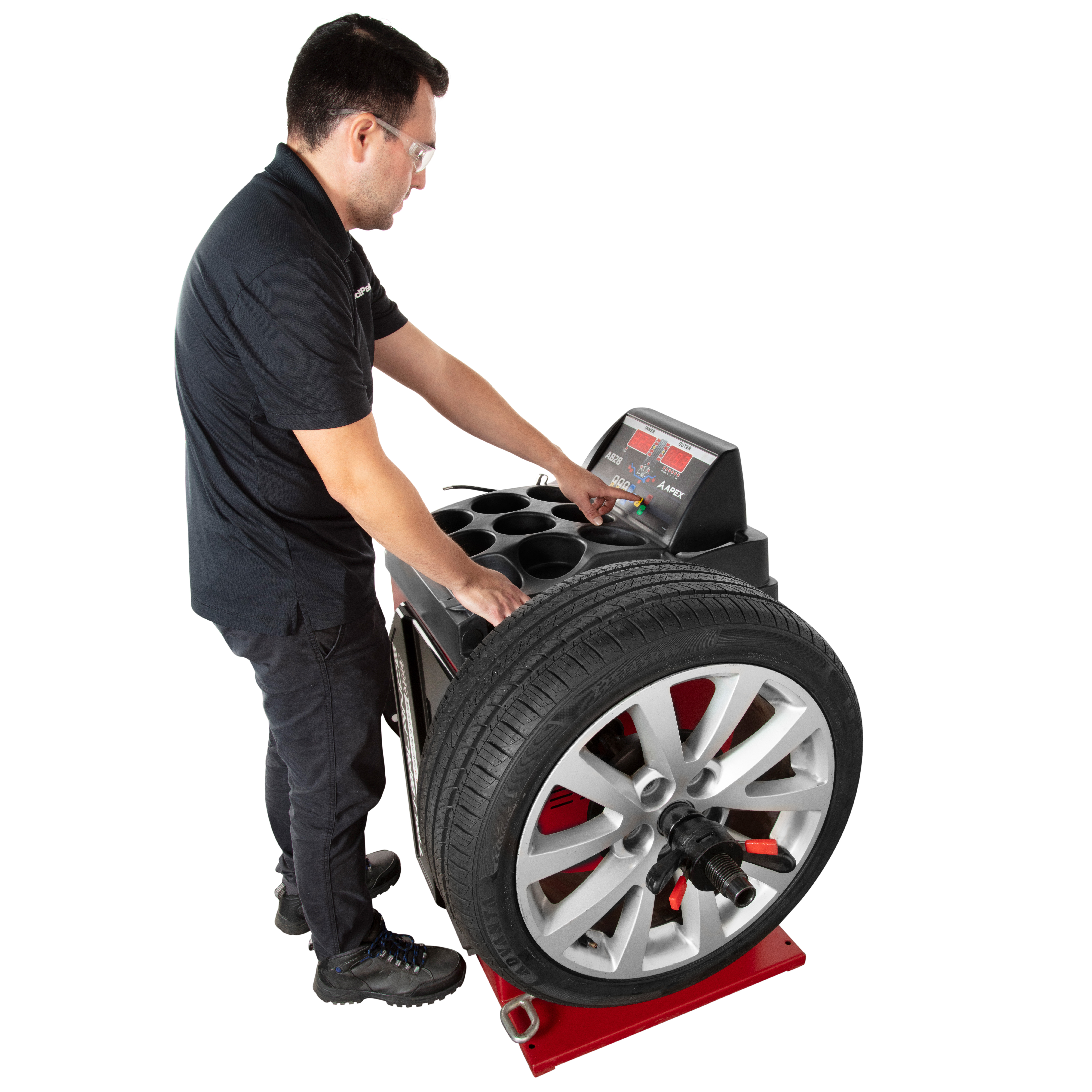 Designed to support tires up to 44 inches, including modern performance wheels and those for passenger vehicles and light trucks, the new APEX AB28 is a practical, affordable choice for one- to three-bay shops, growing service operations, and side-hustle businesses.