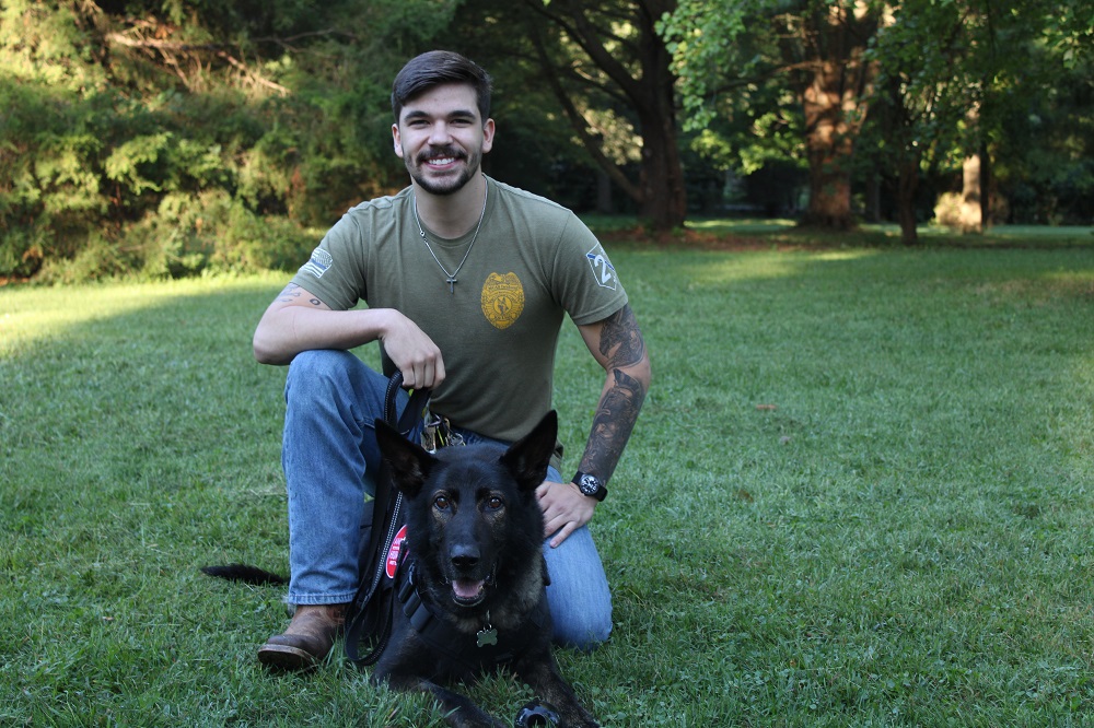 Retired MWD Fredy and U.S. Marine Corps Veteran Nicholas Rice