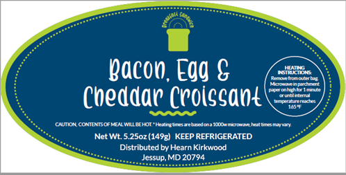 Packaging Label of Recalled Items