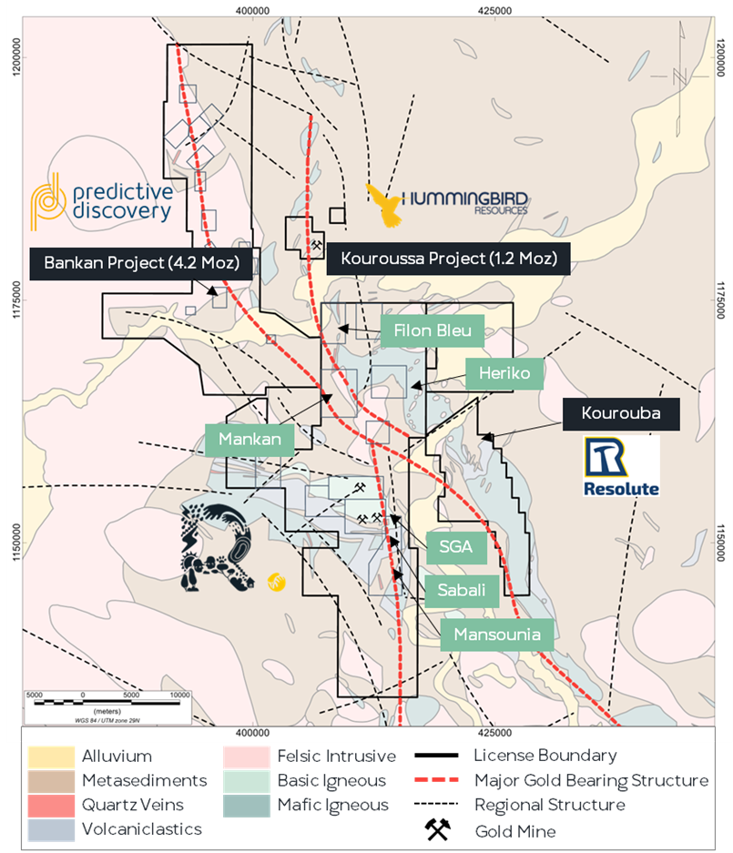 Figure 1: Kiniero Gold District