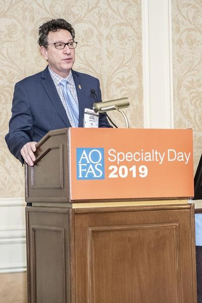 Dr. Hadded photo: AOFAS Specialty Day Program Chair Steven L. Haddad, MD, crafted this year’s educational program with a focus on debate and discussion