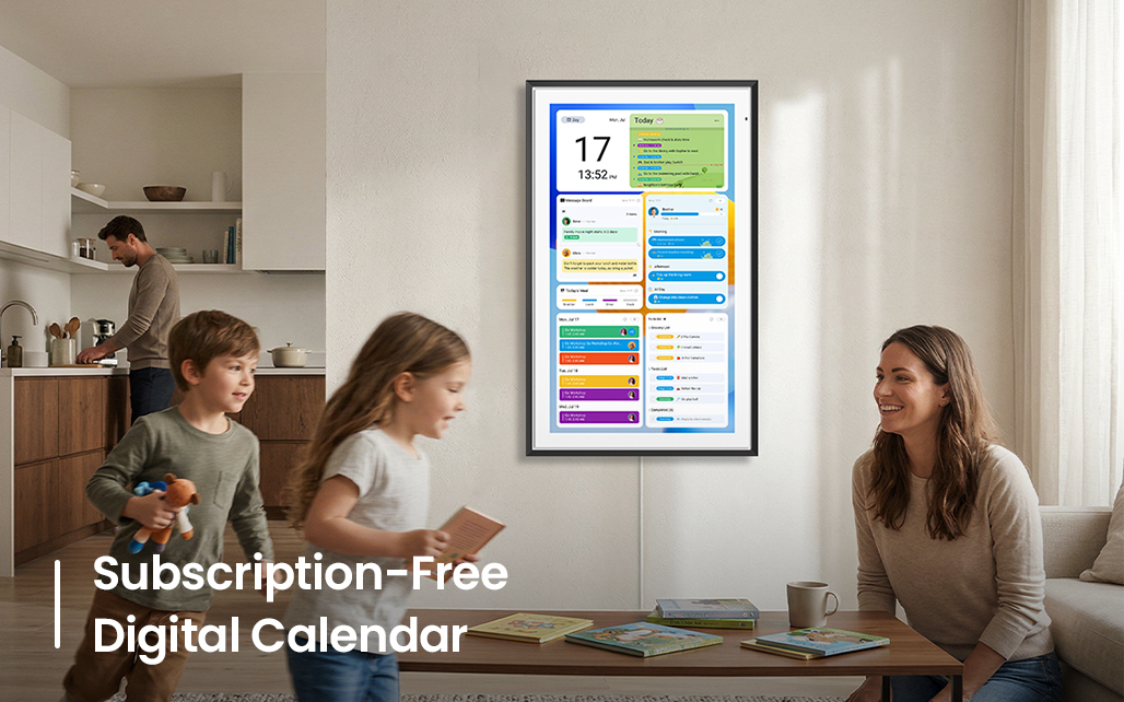 Apolosign Digital Calendar providing all features without subscription fees to organize family schedules and simplify everyday planning