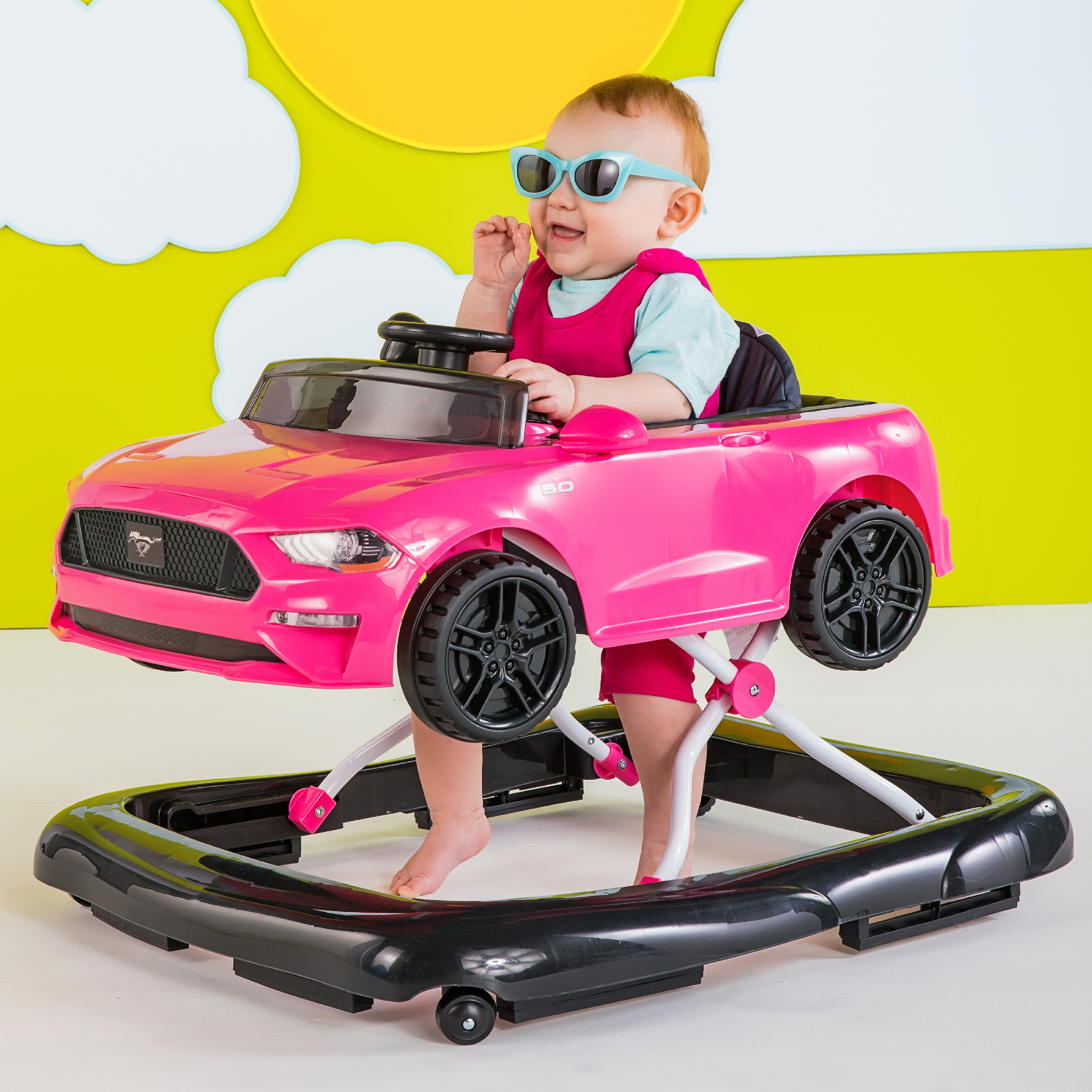 Red mustang best sale baby walker