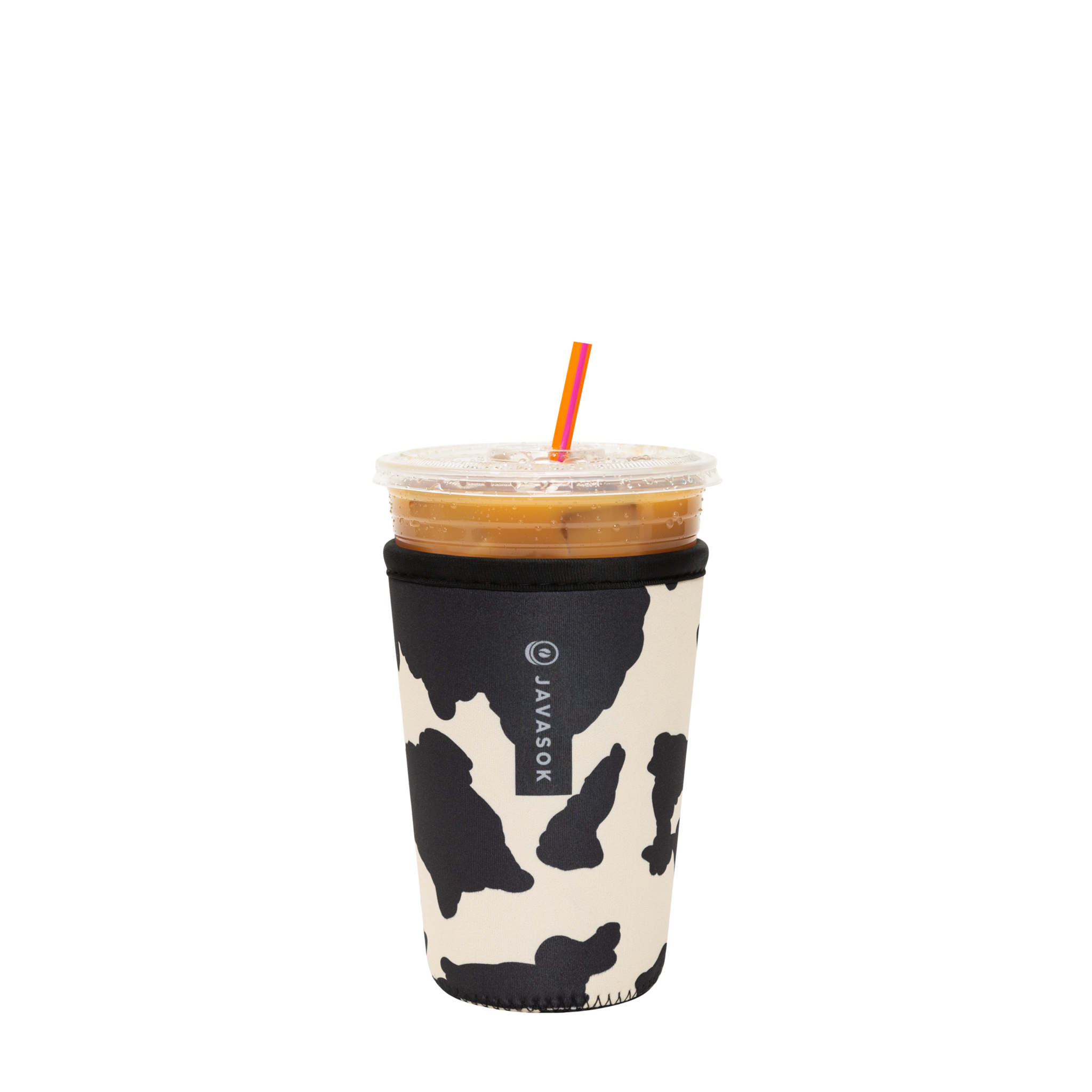 Cute Cow Beer Can Iced Coffee Glass Cup With Lid and Straw Glass