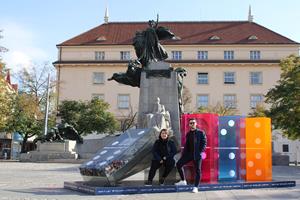 World Vapers' Alliance's Don't Let 19 Million Lives Fall installation in Prague