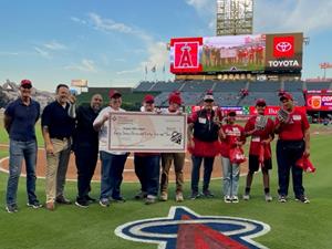 This donation from Masons4Mitts will help support youth development programs hosted by the Angels, marking a total of $2 million donated through MLB community foundations since Masons4Mitts was established in 2009.