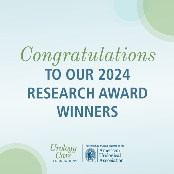 Urology Care Foundation Announces 2024 Research Awards of Distinction