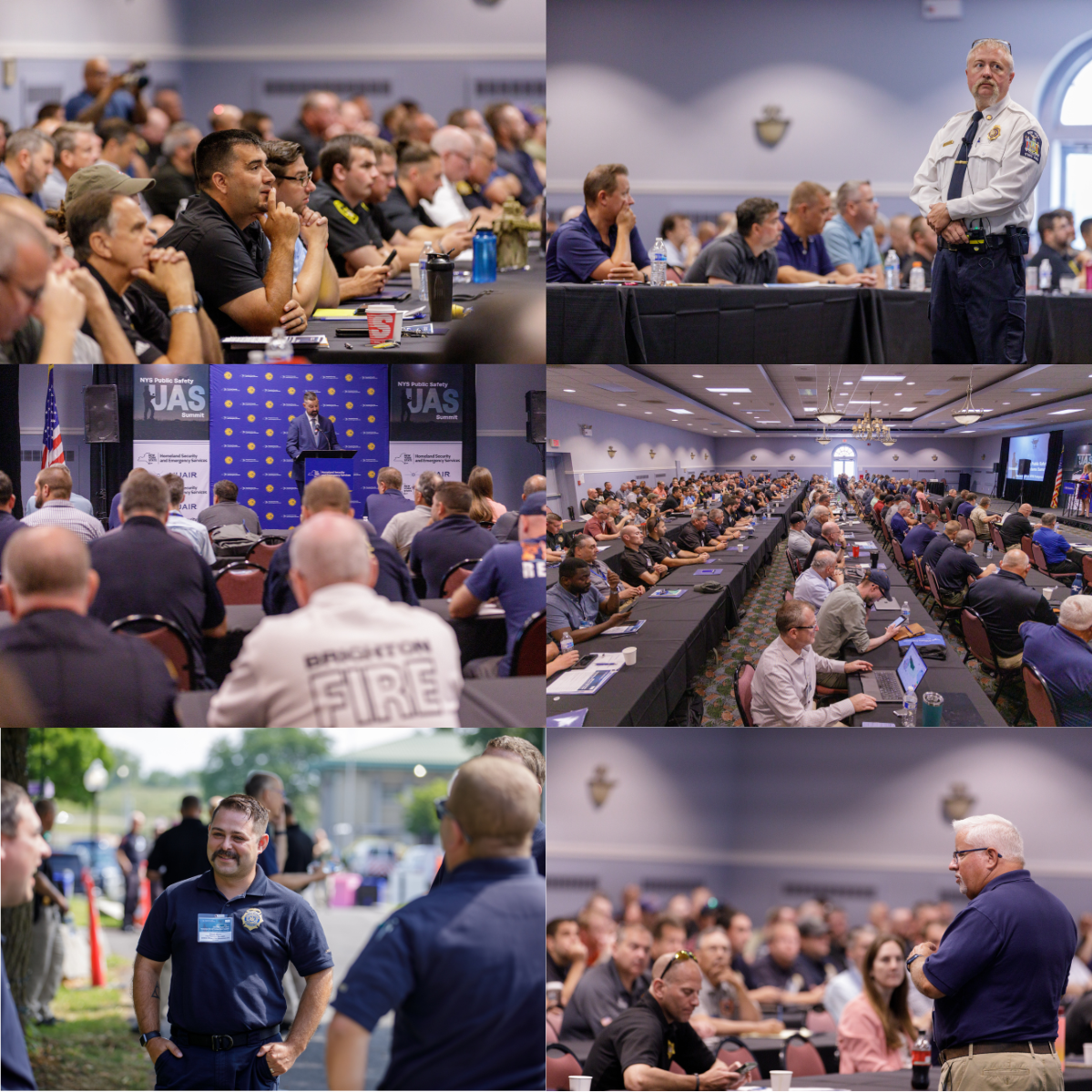Photos from Day 1 of the NYS Public Safety UAS Summit hosted by NYS Division of Homeland Security and Emergency Services featuring a host of educational presentations, use cases, and best practice sharing.