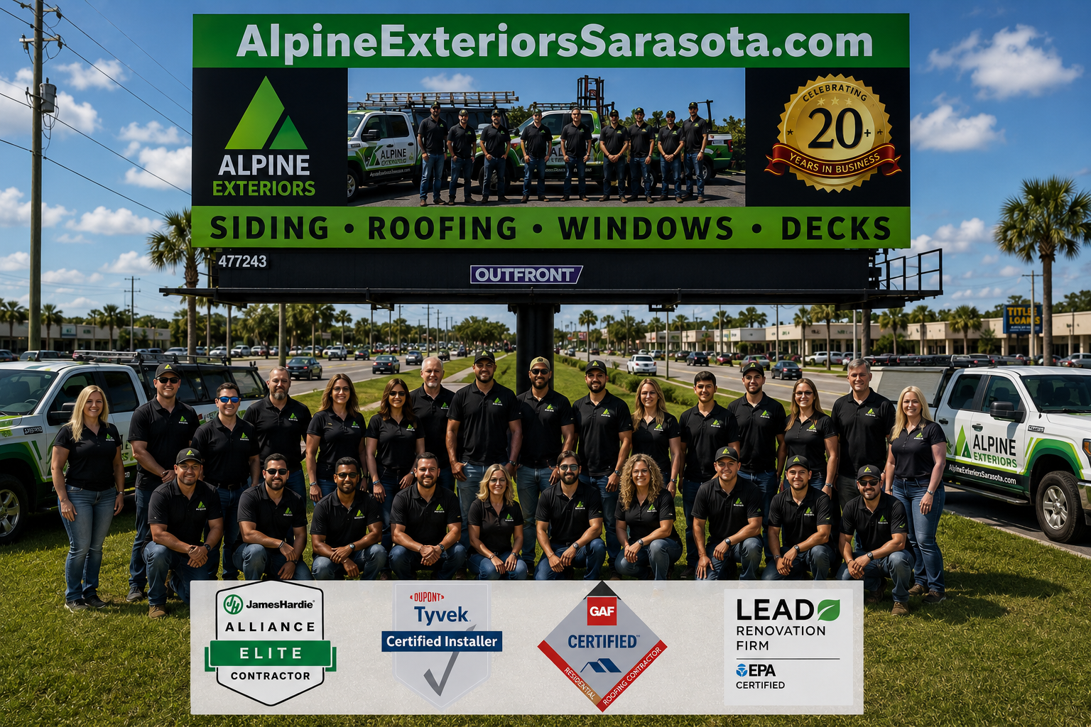 Alpine Exteriors expands its Sarasota operations as the company approaches 25 years of industry excellence.