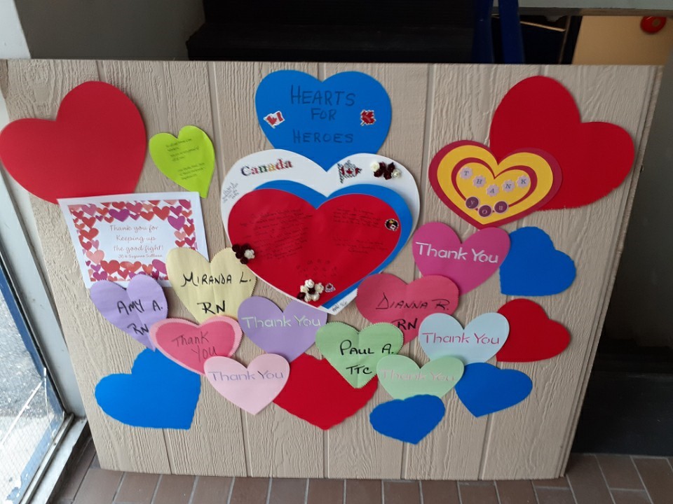 COVID Brighton Branch hearts