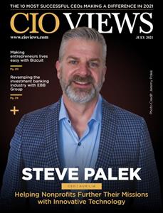 CIO Views magazine cover featuring Steve Palek of Auxilia