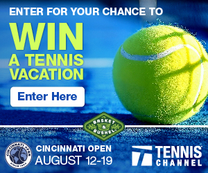 Shoppers can enter for a chance to win a tennis vacation to the 2025 Western & Southern Open in Cincinnati by visiting secondservesweeps.com through August 19, 2024.