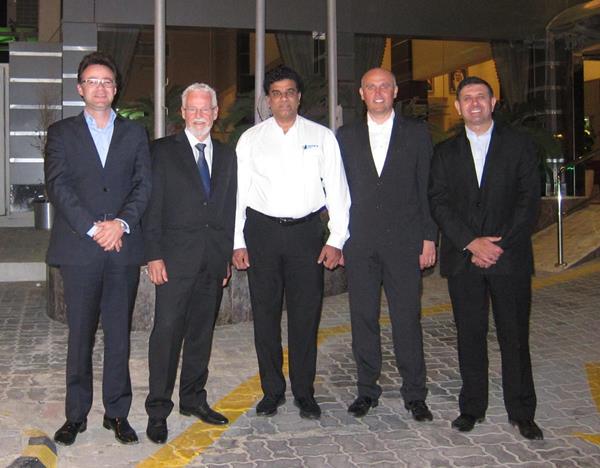 Zahroof Mohamed, President of Zahroof Valves Inc., and the team from Burckhardt Compression.