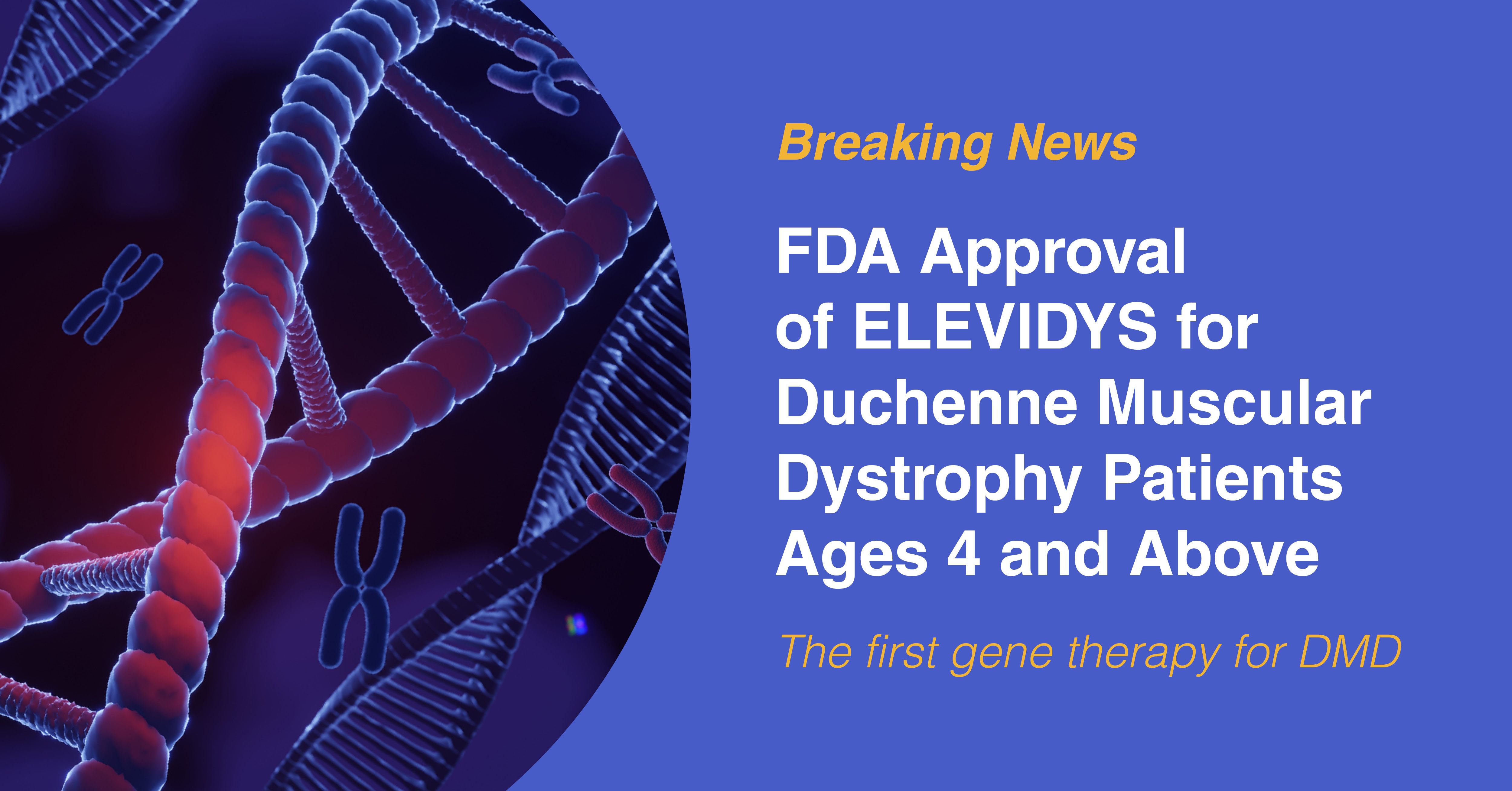FDA Approval of ELEVIDYS for Duchenne Muscular Dystrophy Patients Ages 4 and Above