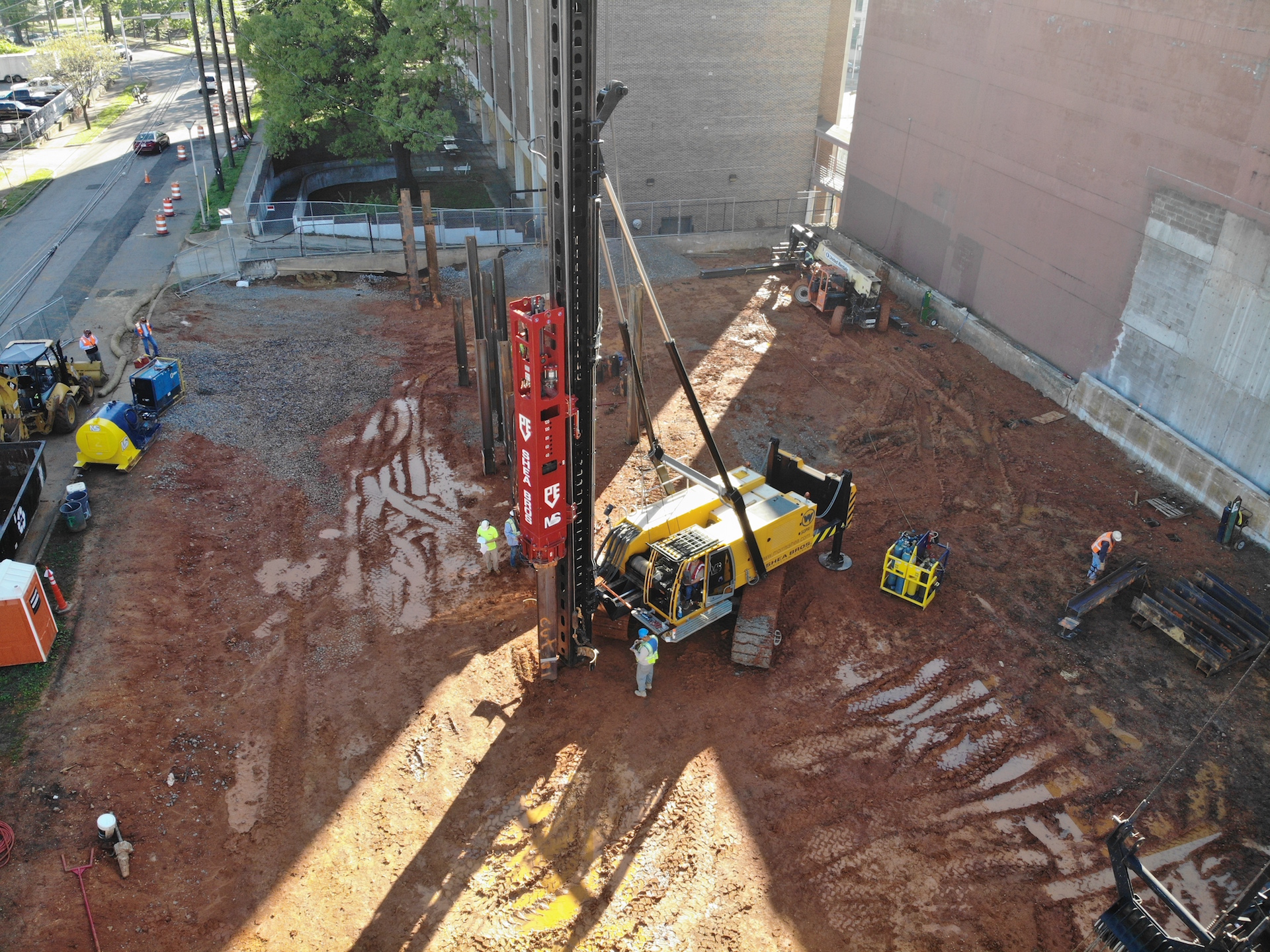 Morris-Shea Birmingham building deep foundation jobsite