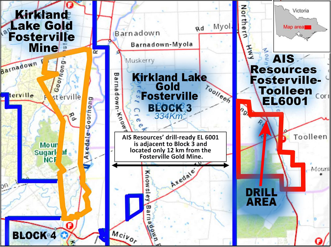 Figure 2. AIS-Fosterville-Toolleen-Map