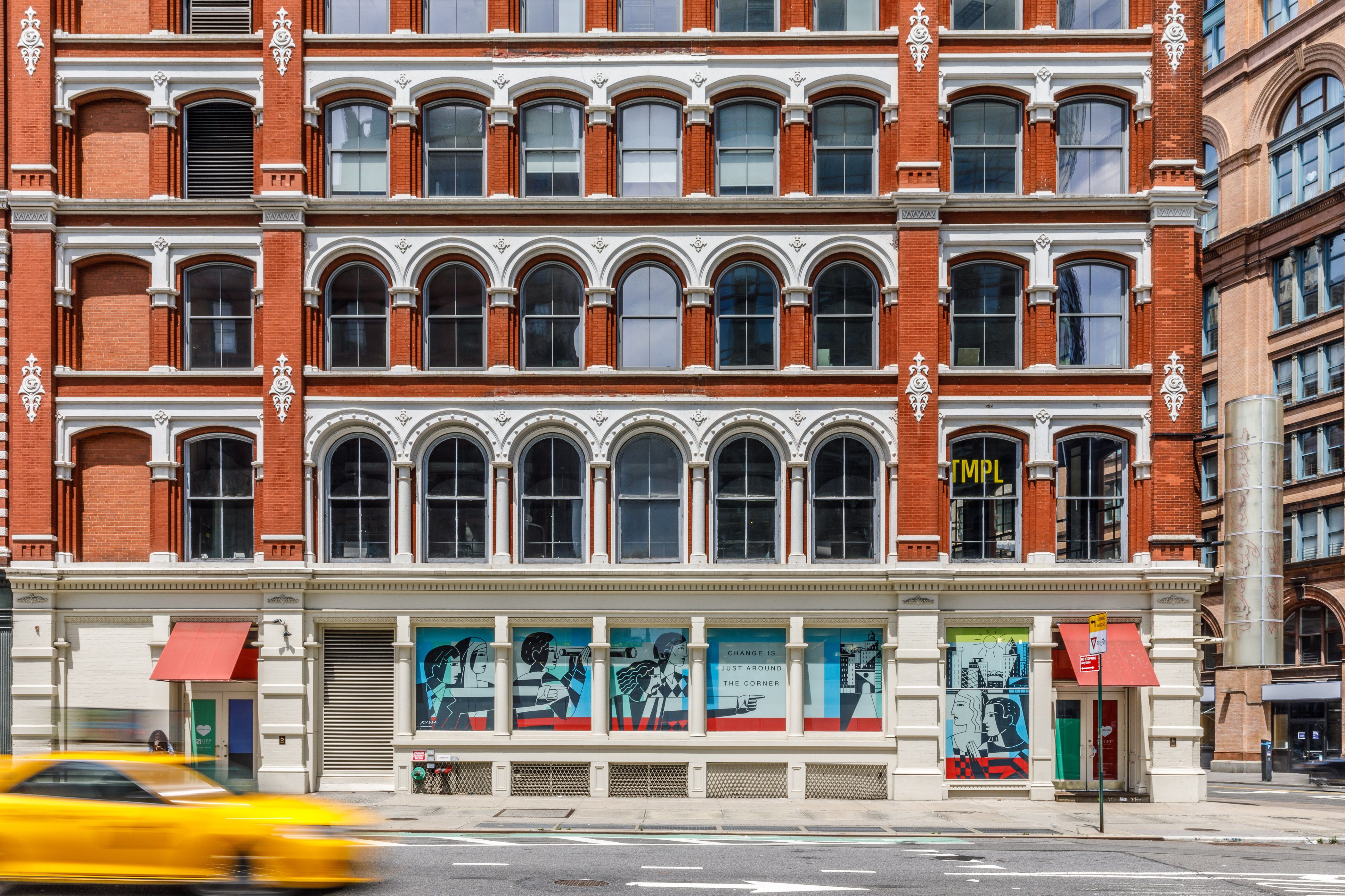 Mural by award-winning illustrator Anthony Russo at 10 Astor Place
