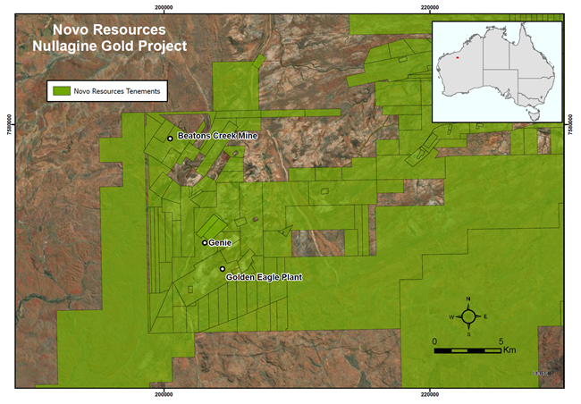 Novo Resources: Near-Mine High-Grade Mineralization Confirmed 3 km from  Golden Eagle Processing Plant - Junior Mining Network