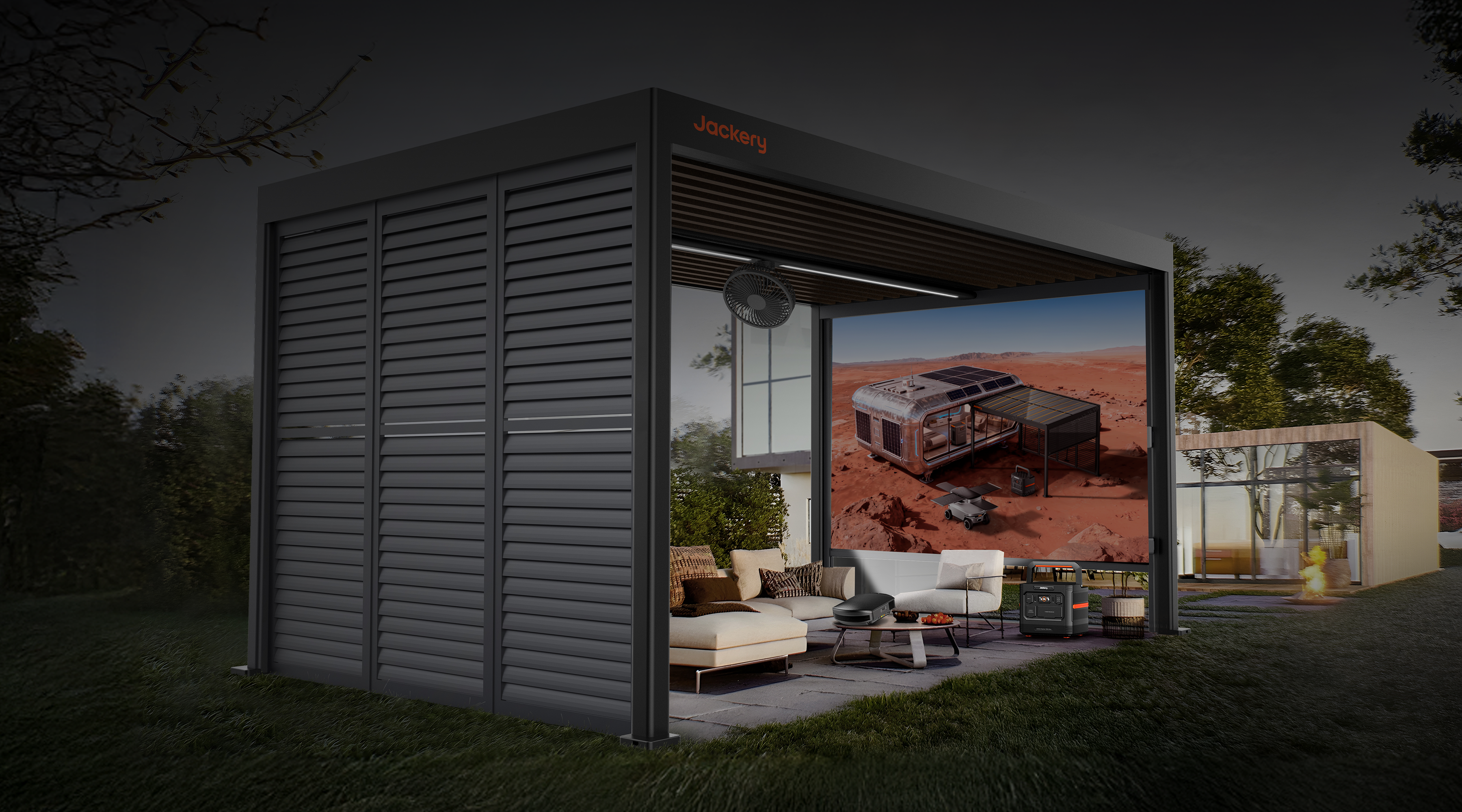 Jackery Expands ‘Essential Home Backup Solution’ to the Yard, Launches Solar Gazebo and Autonomous Solar Mars Bot at CES 2026