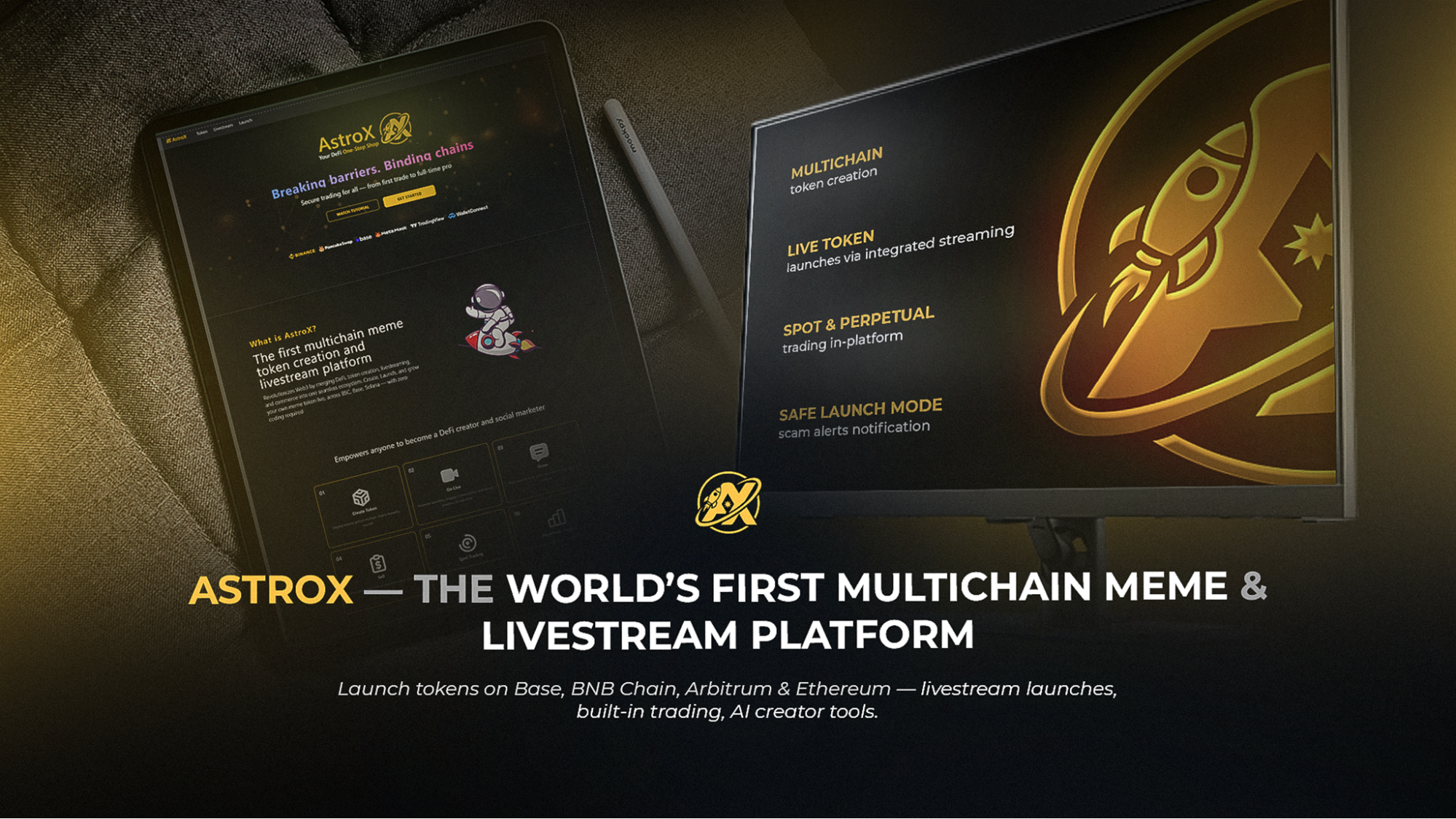 AstroX The world's first multichain meme and livestream platform