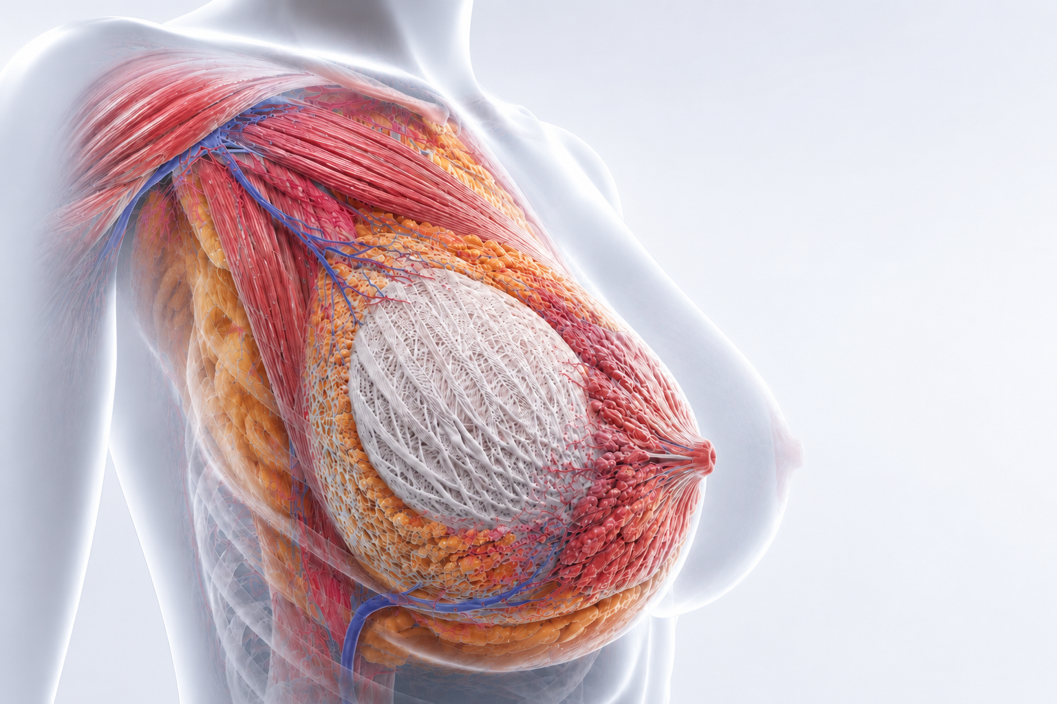A model of a BellaSeno soft tissue breast scaffold