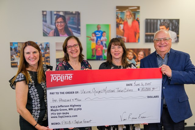 TopLine Financial Credit Union Partners With The Federal Home Loan Bank of Des Moines to Award $40,000 to Community Non-Profit Partners