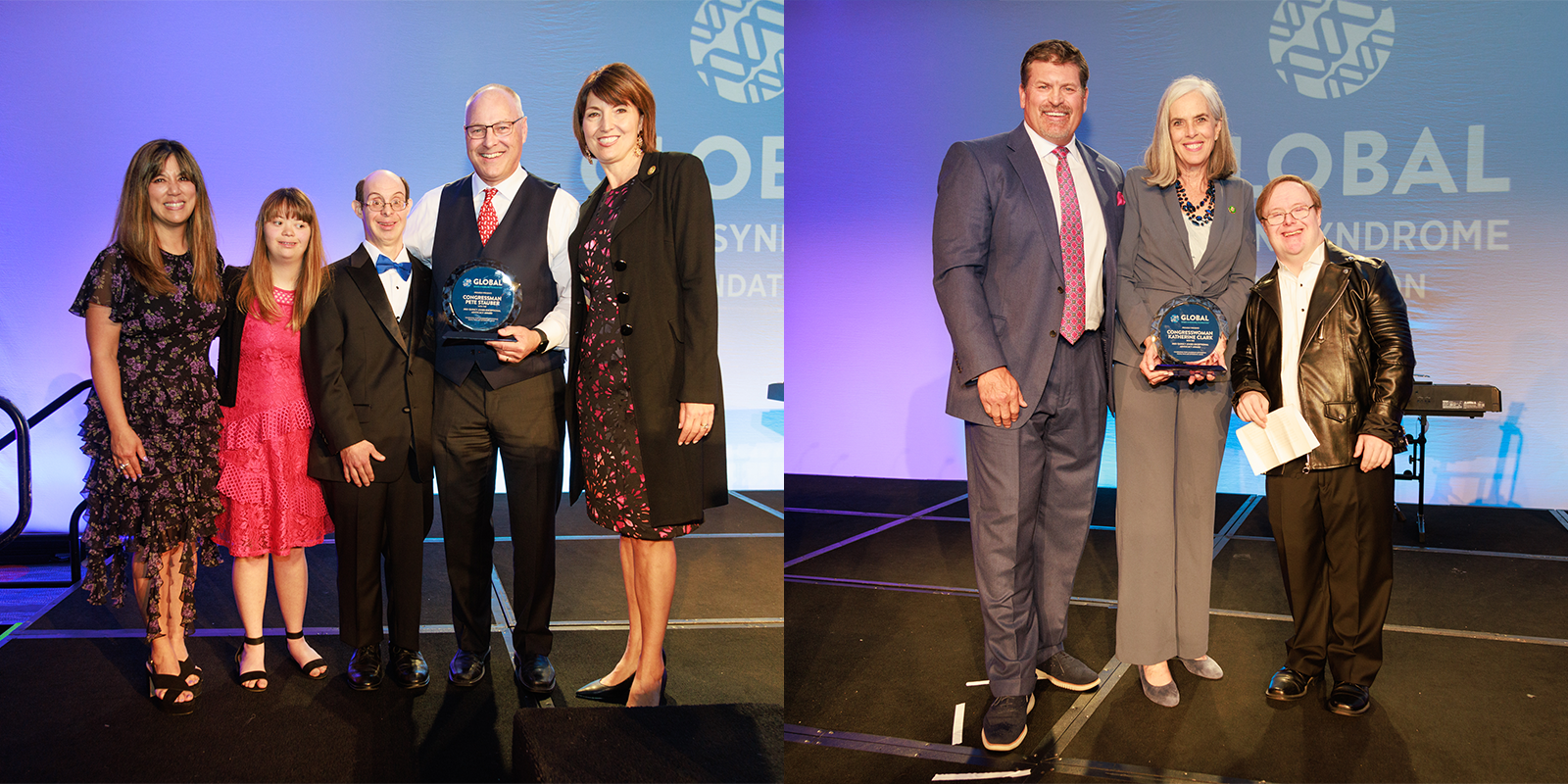 Congressman Pete Stauber (R-MN) and Congresswoman Katherine Clark (D-MA) Accepting their Quincy Jones Exceptional Advocacy Awards