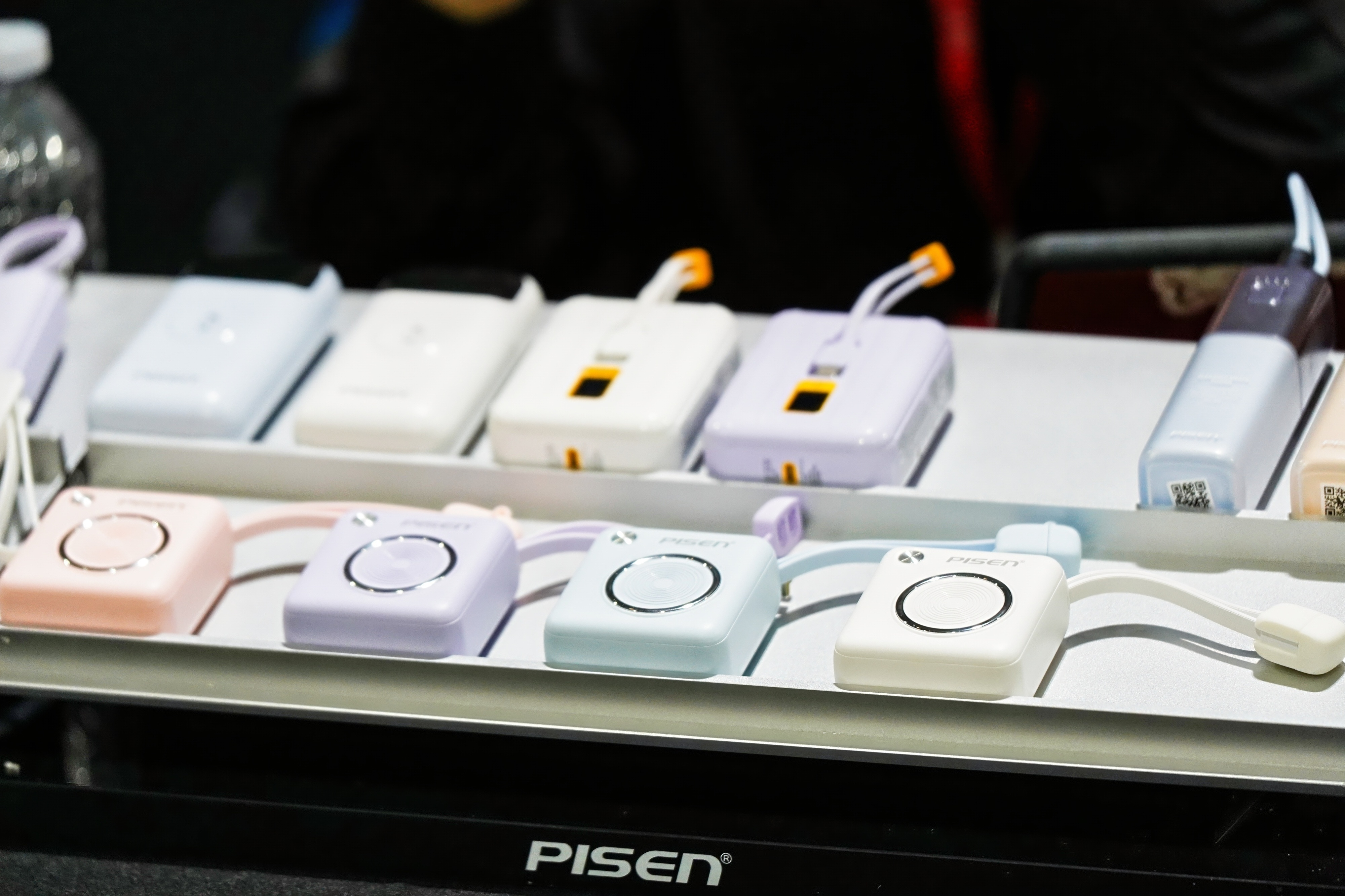 Pisen power banks on display at YFCon