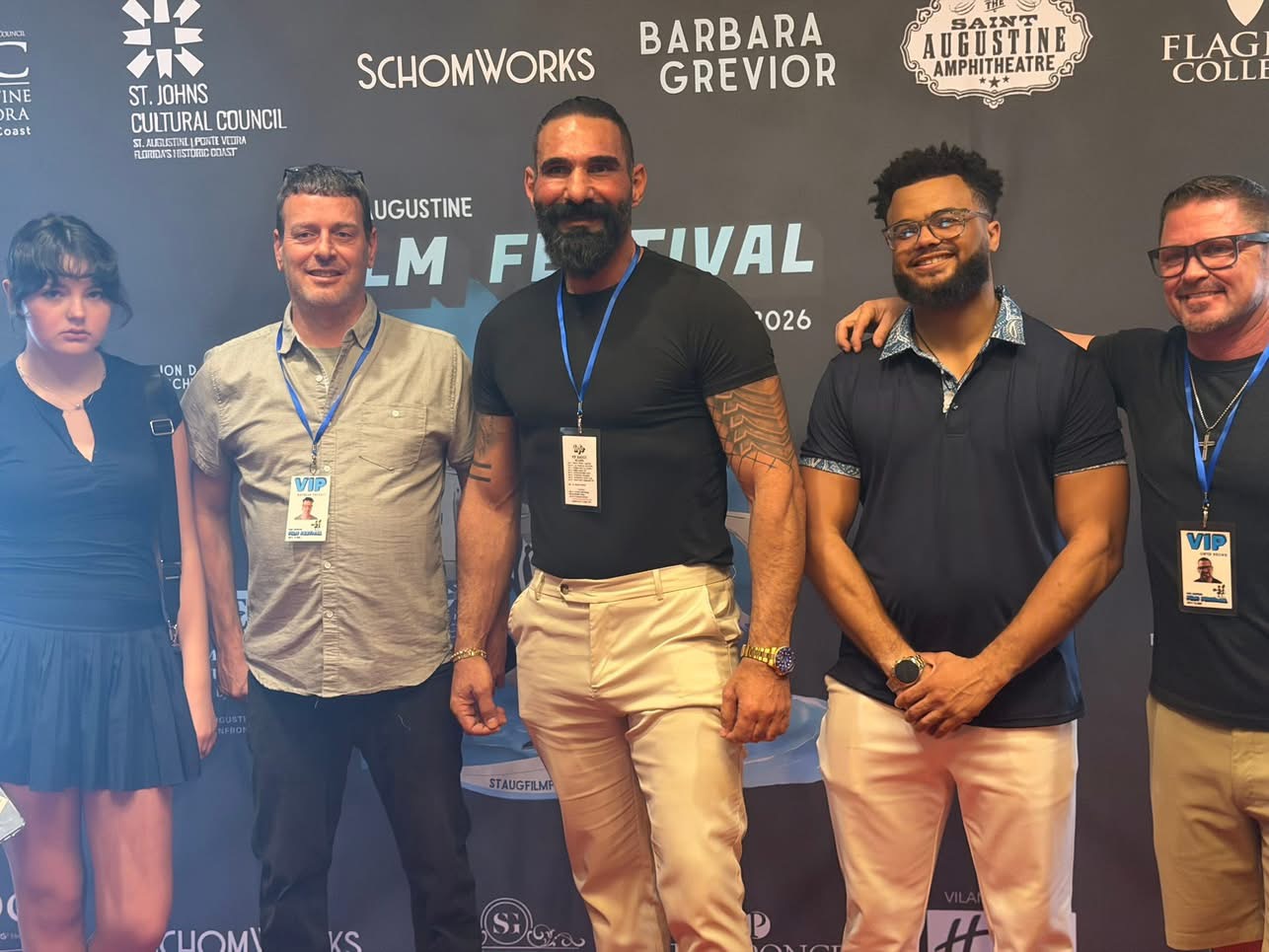 RFG at SAFF 2026, pictured left to right: Layla Prevatt, Brandon Prevatt, Adamo Elfarhan, Antonio Franklin, Owen Brown