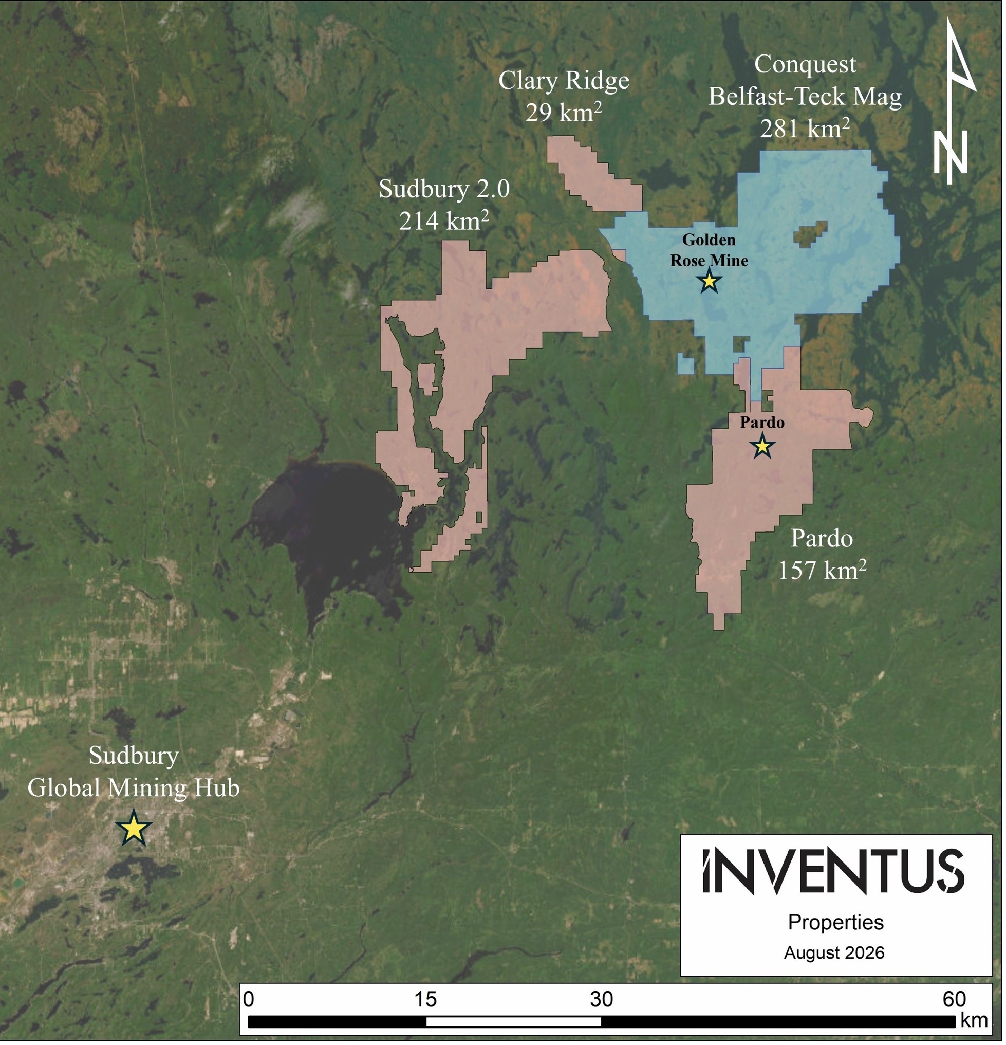 Figure 1. Location of Inventus Properties 
