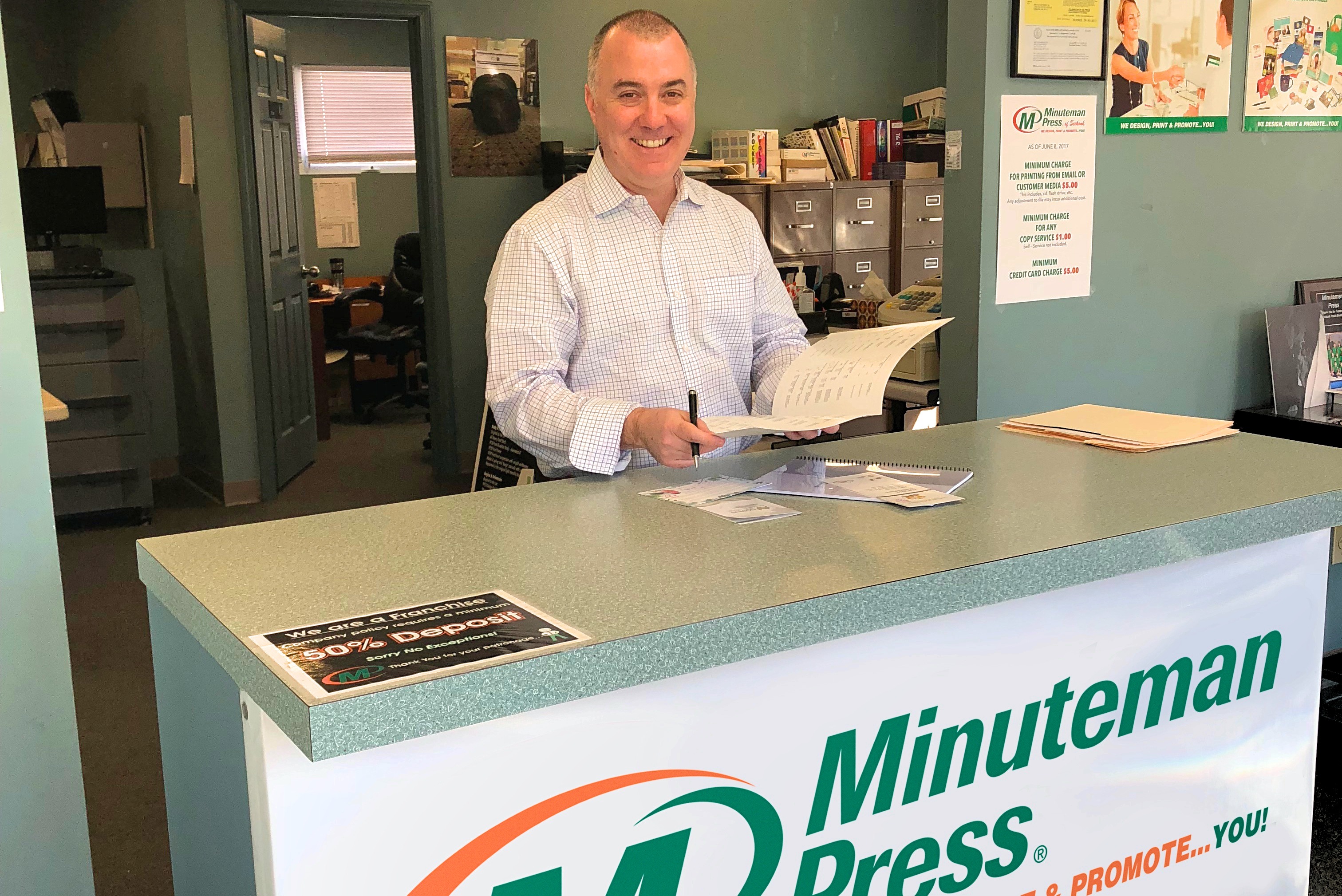 Marc Frechette, second-generation Minuteman Press franchisee, Seekonk, MA. Marc’s family has now owned Minuteman Press in Seekonk for over 30 years.