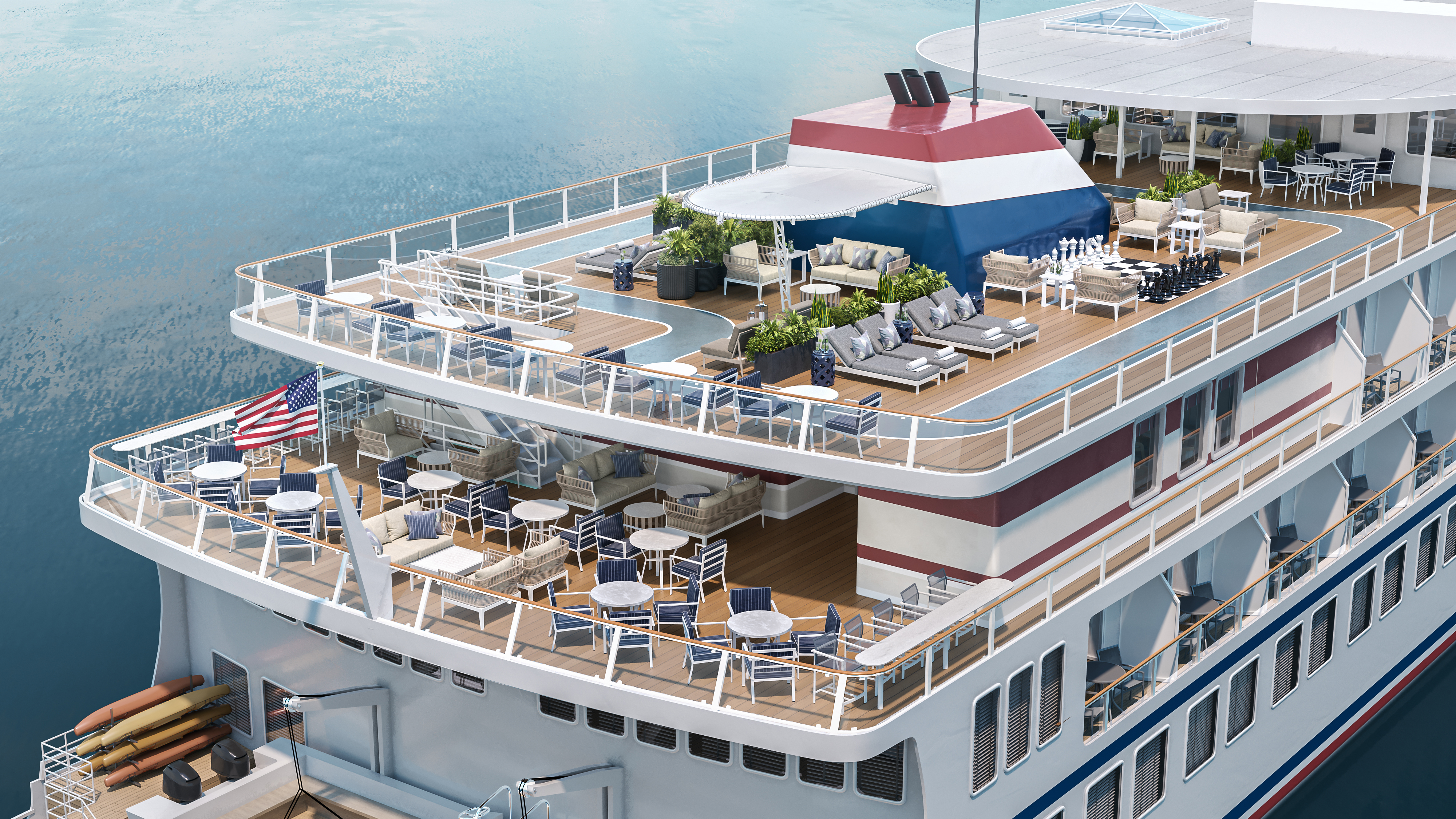 American Cruise Line's Catamaran Style Ship, Designed by Studio DADO