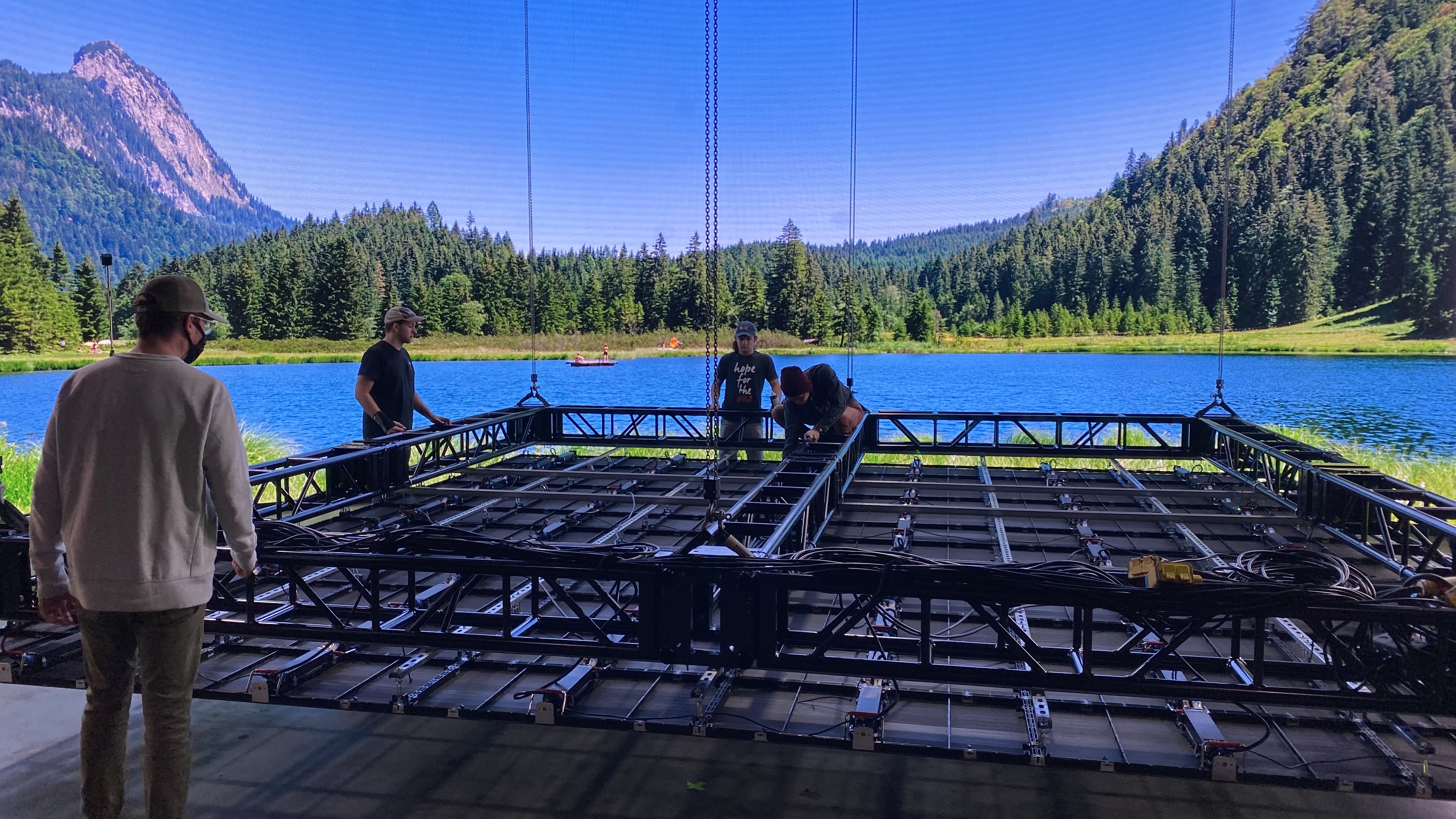 Virtual production in the Vū studio, one of the world's largest LED volumes.