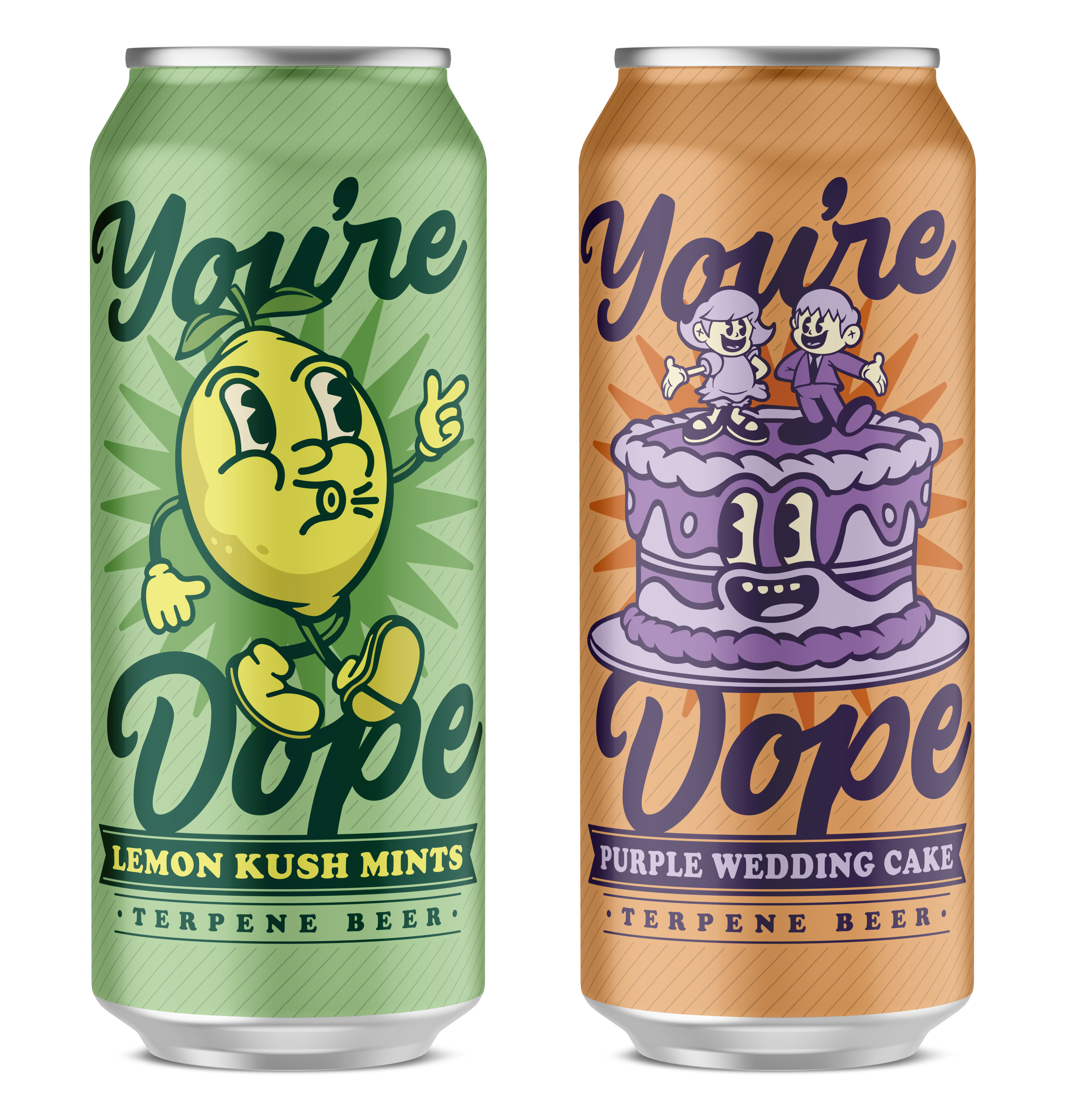 Lemon Kush Mints & Purple Wedding Cake