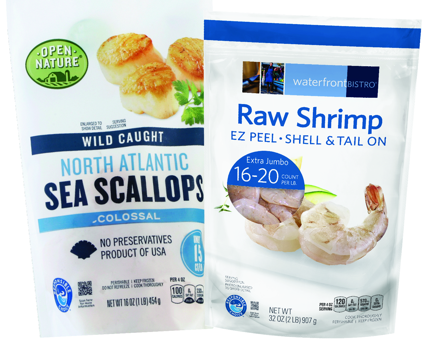 Albertsons Companies announced that 100 percent of the seafood in its celebrated waterfront BISTRO® and Open Nature® lines of Own Brands products will soon display the Responsible Choice™ logo for sustainable sourcing. The logo, displayed on the bottom left of the front panel, signifies that the seafood is responsibly caught or farmed.