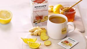 Bigelow Benefits THROAT DEFENSE Ginger Honey Lemon Herbal Tea
