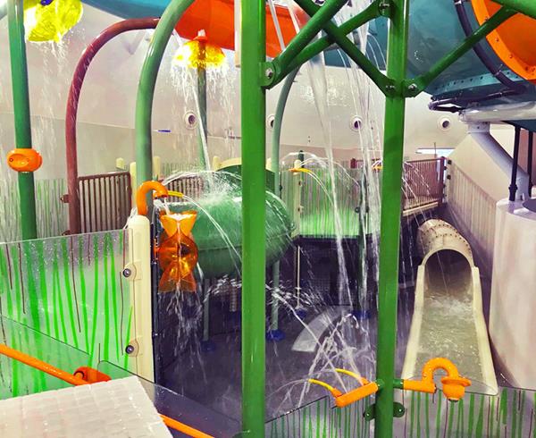 Preview of Vortex s family water attraction during final installation and testing at Wave Coventry in the UK winner of a World Waterpark Association L
